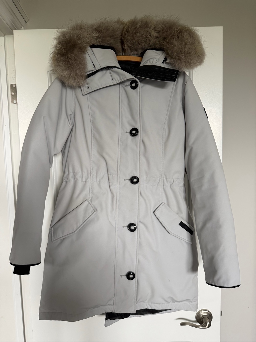 Canada Goose Black Label Rossclair Parka with Coyote Fur-Trim Hood
